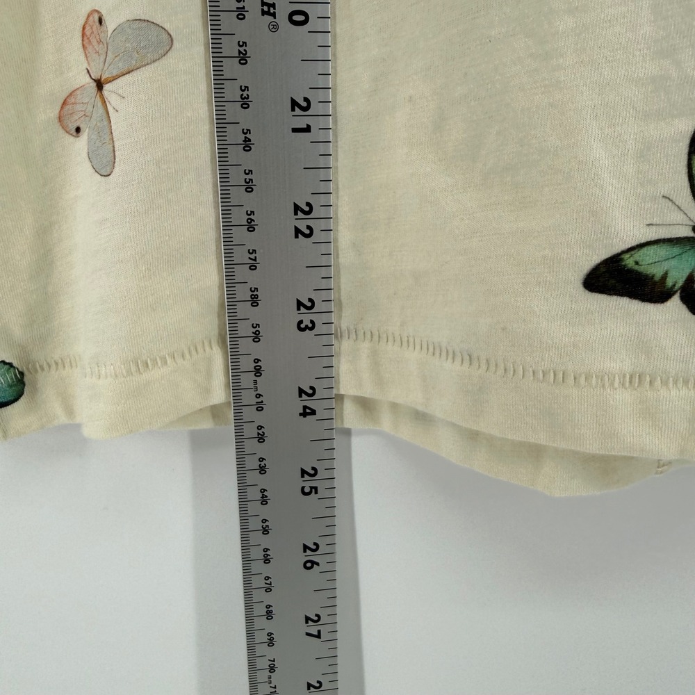 Rag & Bone Ozzy Allover Butterfly Tee Ivory Multi Color Classic Womens Small New - Picture 6 of 6